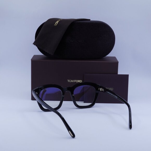 Tom Ford FT5961-B 001 Square Eyeglasses 49mm – Black/Blue Light Block - Picture 6 of 9